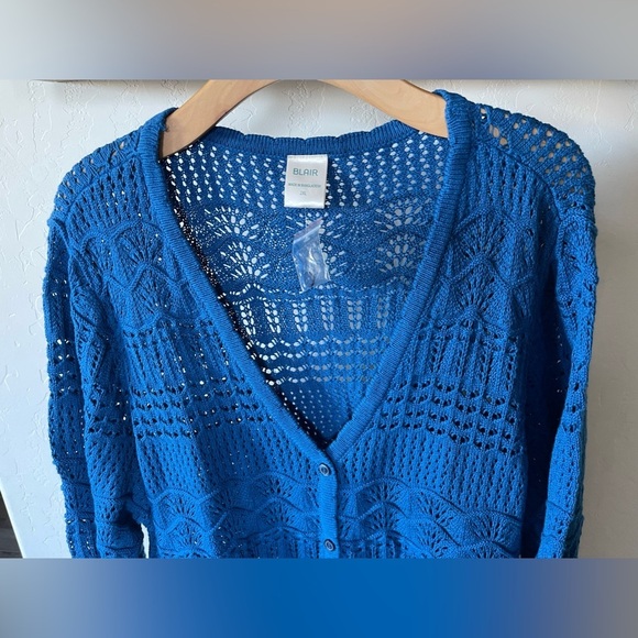 Blair Long Knit Cardigan Sweater, Size 2XL—New with Tags!•••Crotchet Style! - Picture 5 of 11